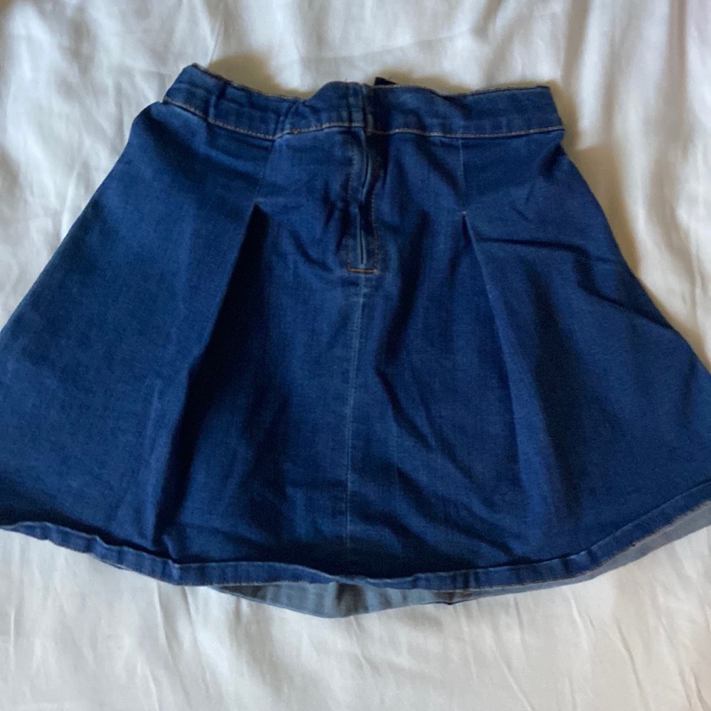 blue pleated jean skirt 🎀